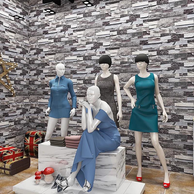 Обои под кирпич нетканые обои гостиная спальня ТВ фон магазин одежды ретро кирпичная кладка