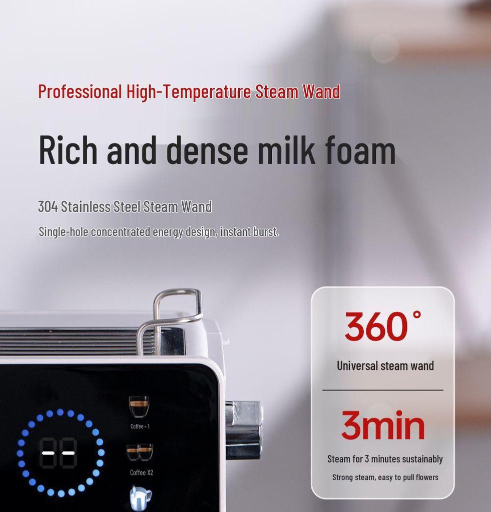 Итальянская эспрессо-кофемашина 20 бар: Полуавтоматическая, двойная экстракция, горячая и холодная, со встроенной кофемолкой для домашнего использования