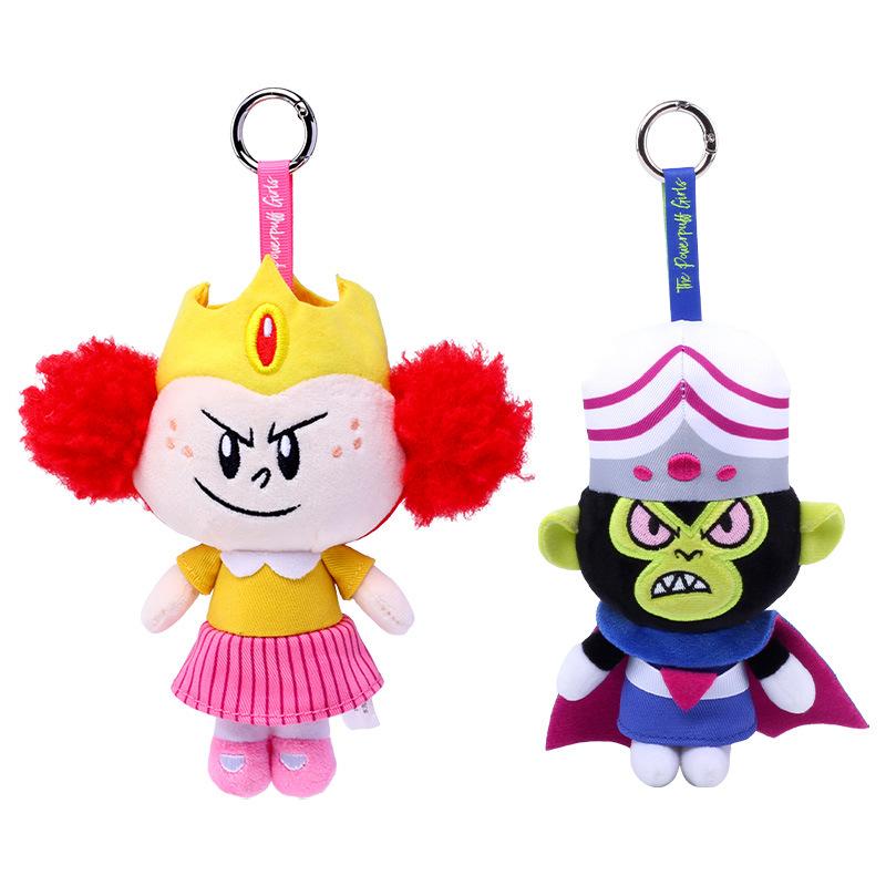 14·25cm The Powerpuff Girls Stuffed Dolls Movie Villains Princess Morbucks and Mojo Jojo Plush Keychain Dolls