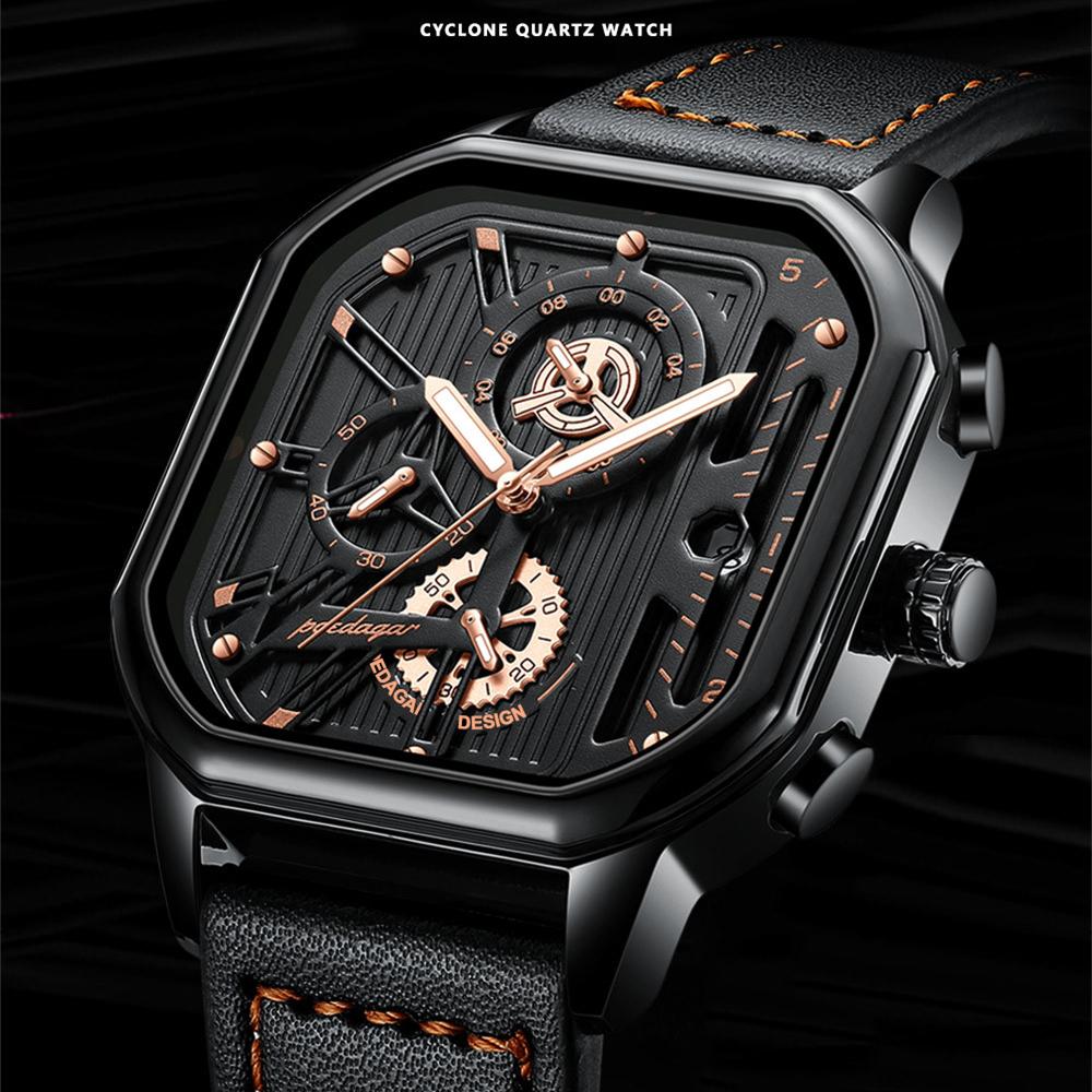 Новые роскошные мужские часы ТОП-бренда, водонепроницаемые светящиеся многофункциональные мужские модные мужские кварцевые часы