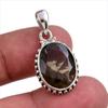 Natural Smoky Quartz Gemstone Handmade 925 Solid Silver Gift Pendant 1.25" P8p40