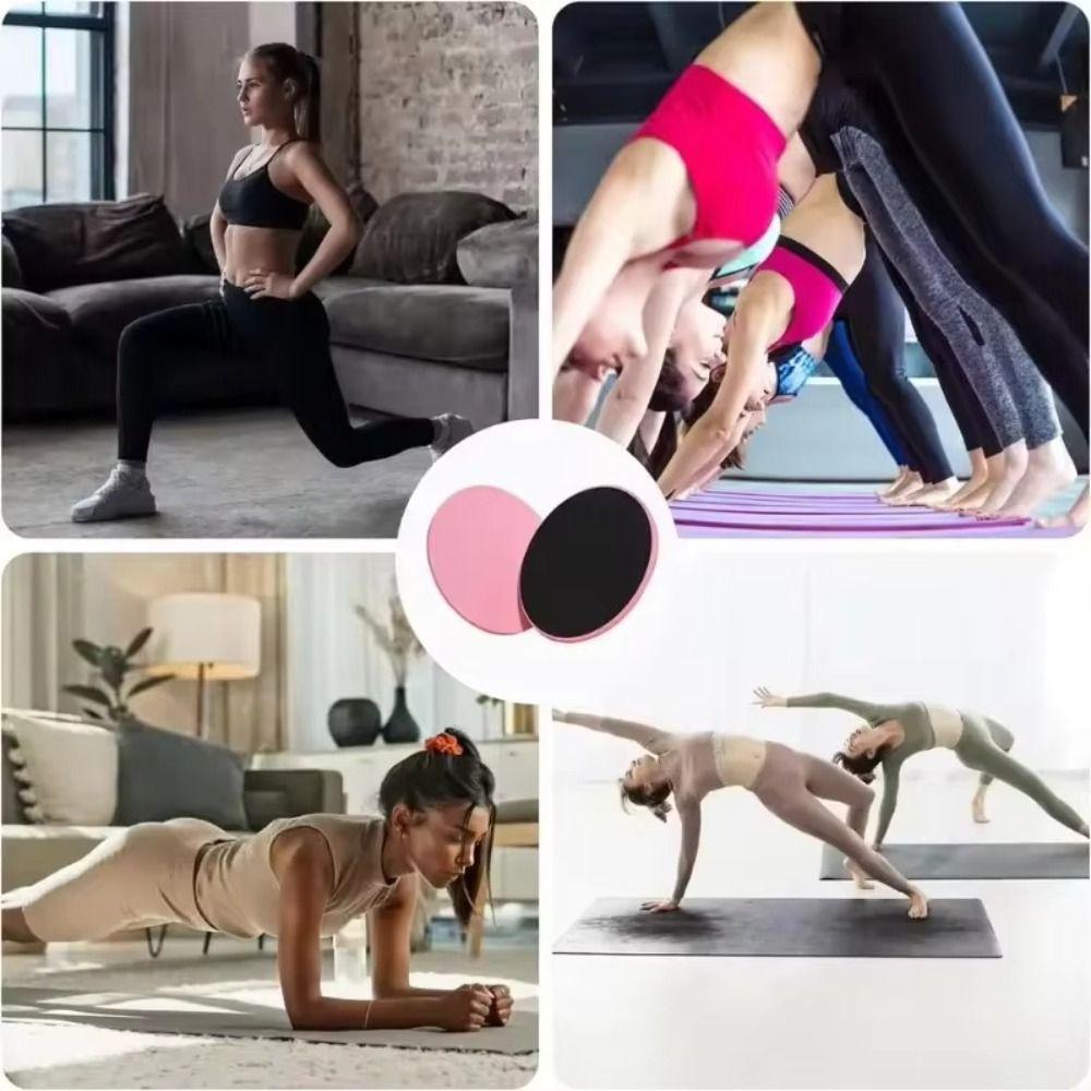 2pcs Solid Color Yoga Sliding Discs Enhanced Abdominal Muscle Core Slider Discs Fitness Training