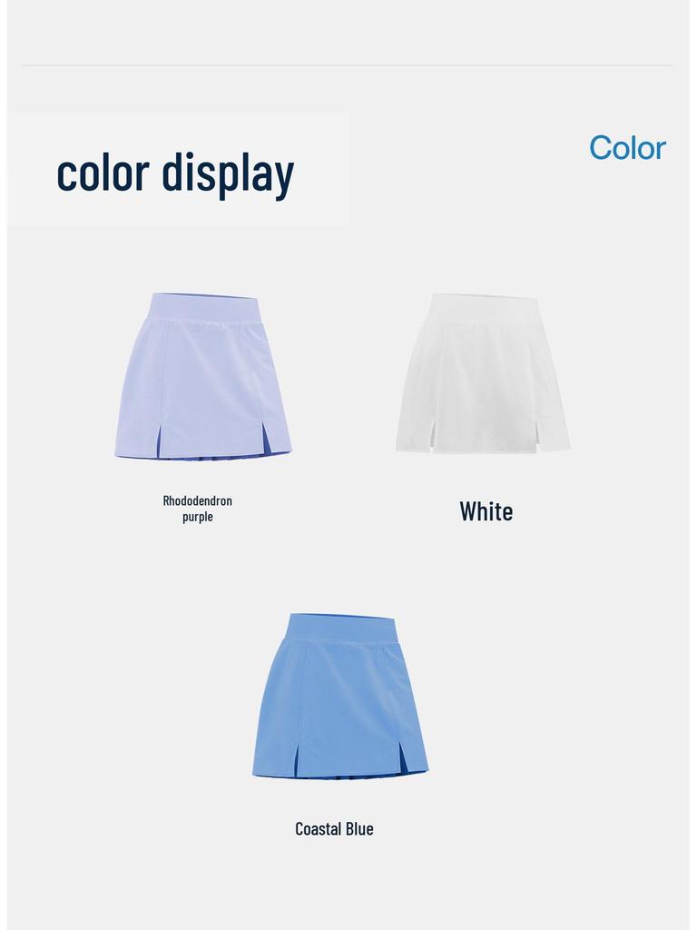 Women's Quick-Dry High Waist Tennis & Fitness Skirt with Built-in Shorts