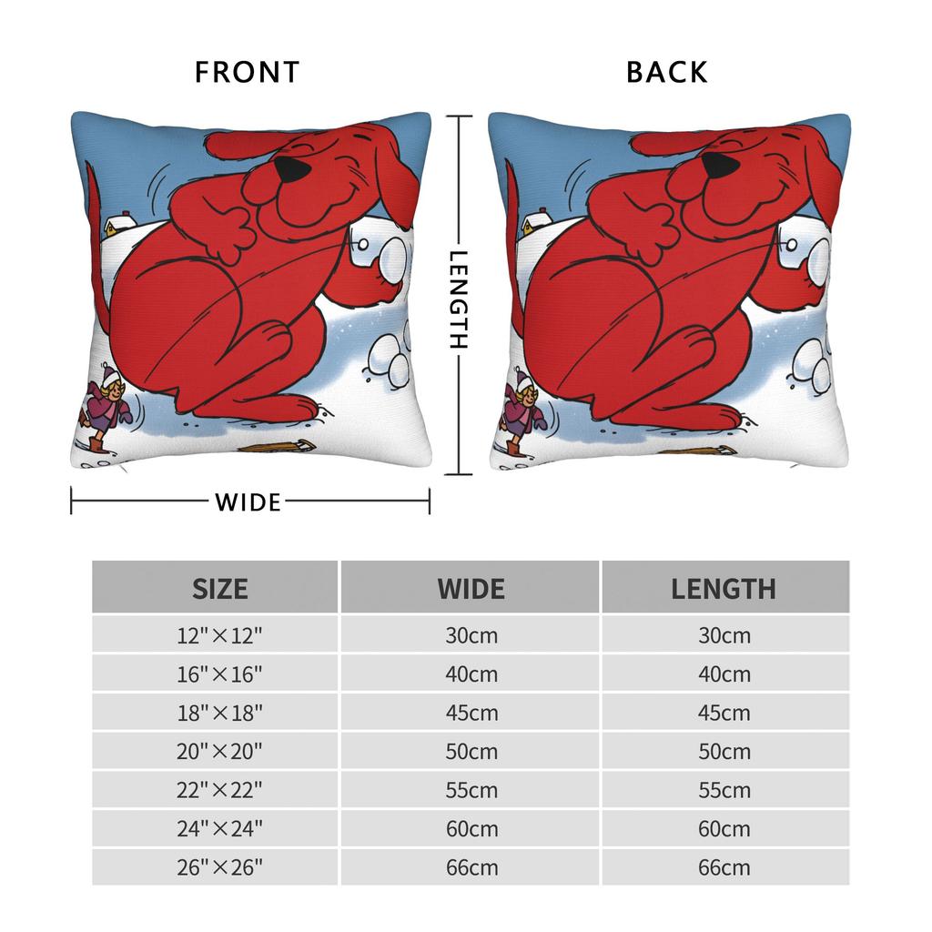 C-Clifford the Big Red Dog Pillow Case  Novelty Pillow Cover Soft Pillowcases For Chair Sofa Home Decor