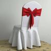 Ready Made Chair Bands Solid Color Satin Ribbon Bows  Wedding Banquet Events Decoration