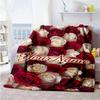 Rose Customize Text Blanket Throw Personalized Blanket Comfortable Suitable for Office Chair Sofa Bed Chair Four Seasons Multipurpose