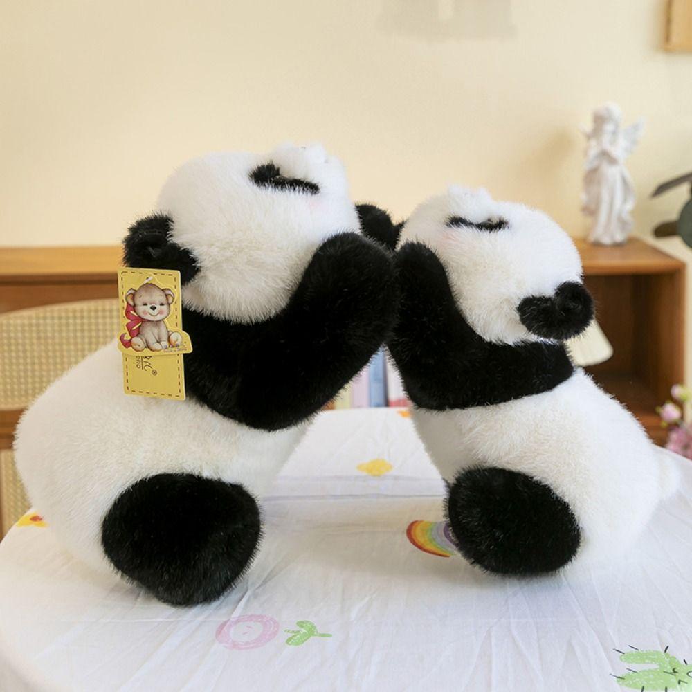 Мягкая кукла-панда в приседе Мягкая плюшевая кукла-панда Мягкие игрушки-панды Украшение комнаты