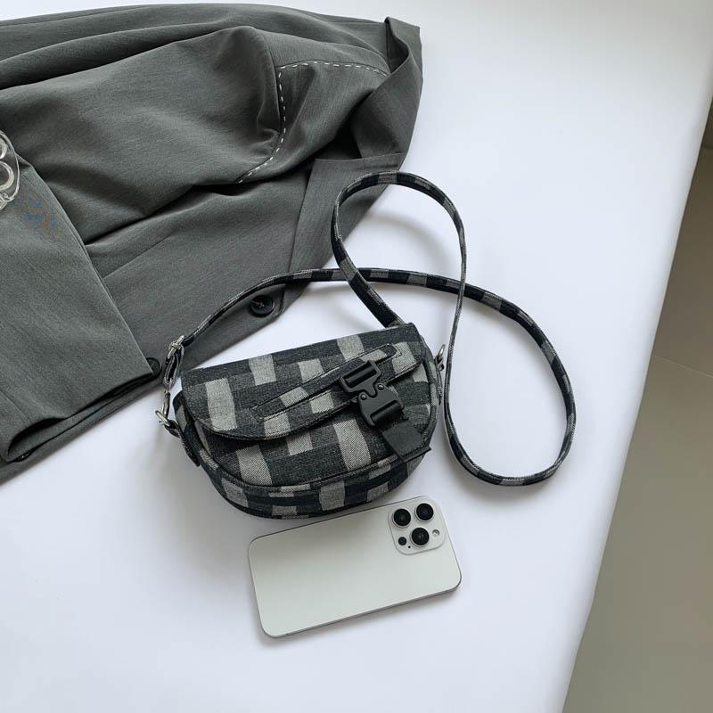 Весна/лето Новинка Американская ретро-сумка-седло Сумка через плечо Сумка-мешок унисекс Джинсовая ткань Спорт