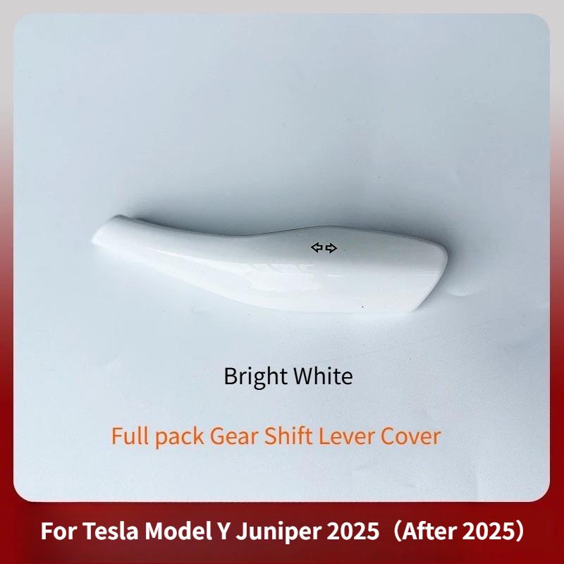 For Tesla Model Y Juniper 2025 ABS Carbon Fiber Steering Wheel Panel Button Trim Sticker Gear Lever Trim Interior Accessories