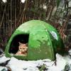 Pet Stray Cat Kennel Outdoor Rainproof Oxford Cloth Closed Kennel Wild Cat Winter Warm House Cat Supplies