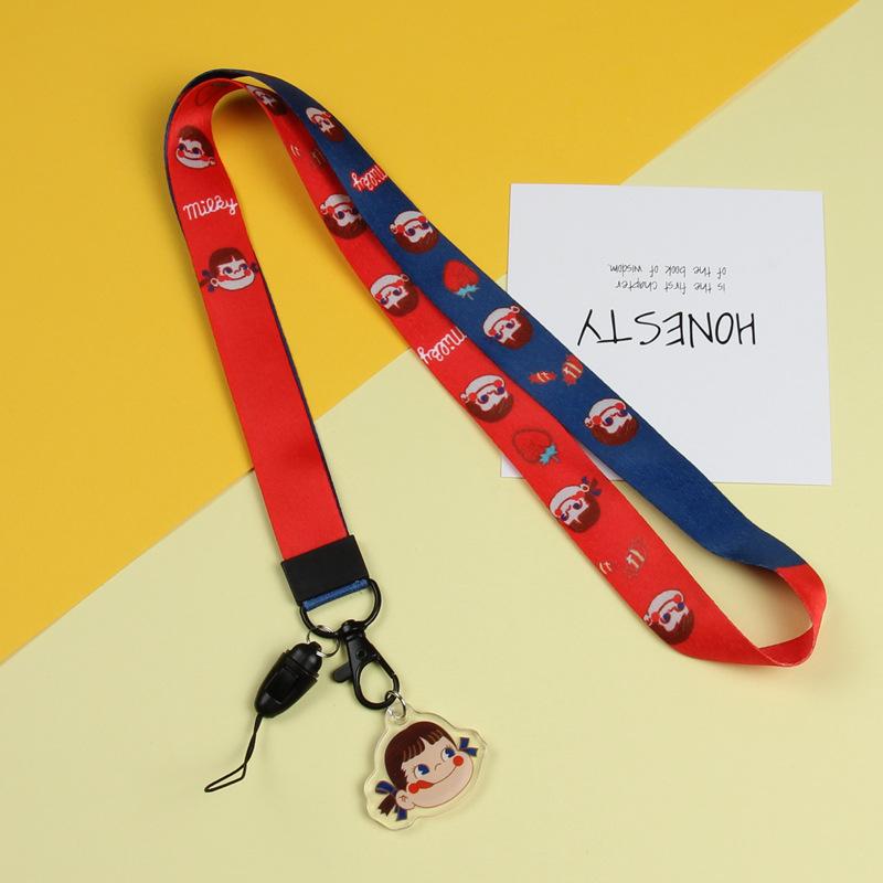 Cartoon Mobile Phone Lanyard, Cute Pendant, Wide And Flat Braided Belt, Lanyard, Key, Badge, Card Cover, Neck Lanyard.