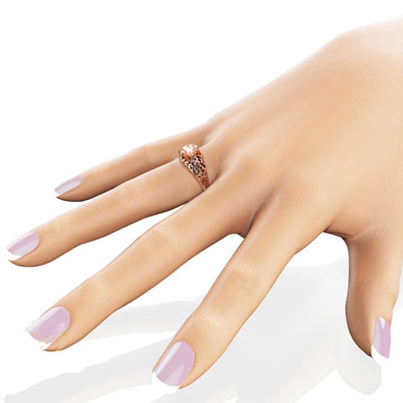 Women'S Ring With Diamonds And Rose Gold Jewelry