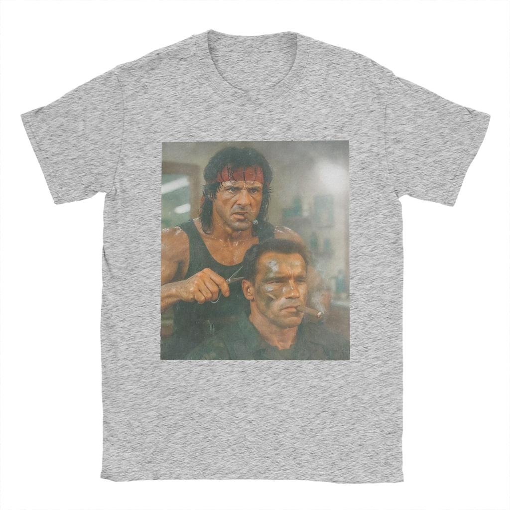 Predator BarberJohn Rambos Cotton TShirt For Adult Summer TShirts Comfortable Hippie Tee Shirt Oversized Hot Sale Clothing
