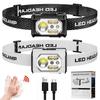 Headlamp Rechargeable, Lumen Super Bright Motion Sensor Head Lamp Flashlight