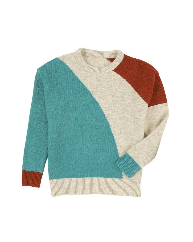 Azura Exchange Свитер с круглым вырезом и отделкой в рубчик в стиле колор-блок