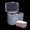 Cotton Pad Holder Dust-proof Multipurpose Transparent 2 Compartment Cotton Pad Dispenser