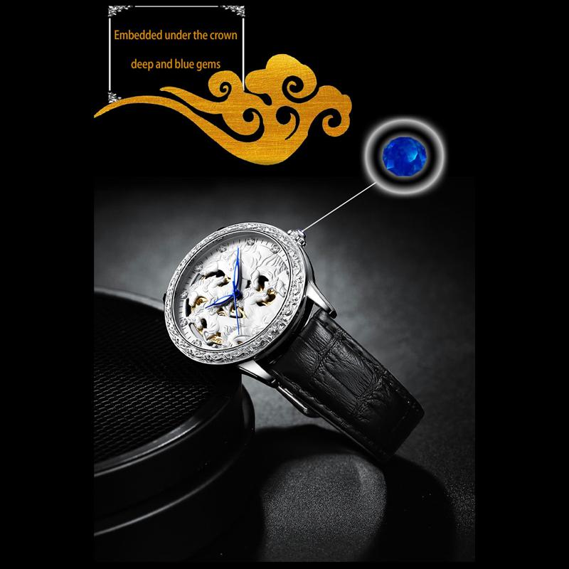 KIMSDUN Часы мужские лучшие брендовые роскошные часы 3D Carving Bad Juna Fashion Cutout автоматические механические часы