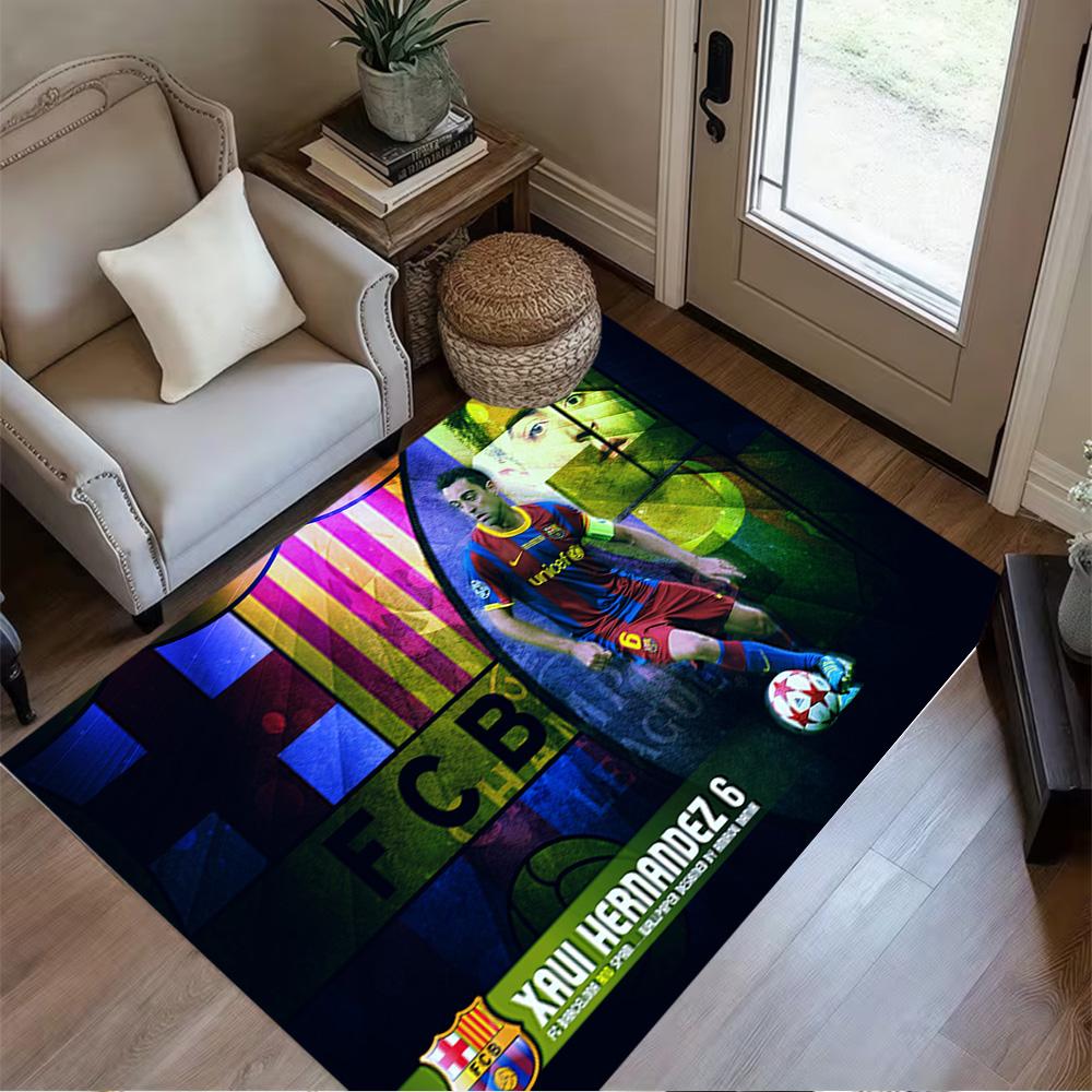 Brazilian Soccer Player Gesturing. Area Rug Design for Living Rooms Balcony Dormitory Bedrooms Anti-slip Rug Anime Office Decor Spiritual Gift