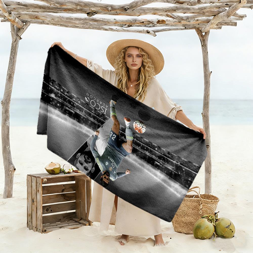 Neymar's Skill Beach Towel Super Soft Microfiber Quickdry Fabric Comfortable Lightweight Suitable for Swimming, Gym, Camping, Yoga Vacation