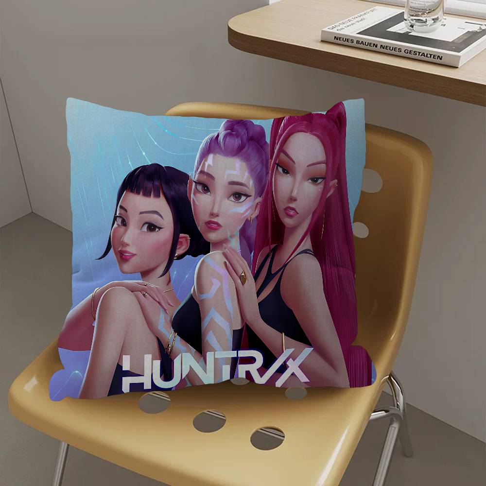 Cartoon Movie Kpop Style Demon Hunters-A Cushion Cover Decorative Pillow Sofa Home Decor Case Pillow Cases