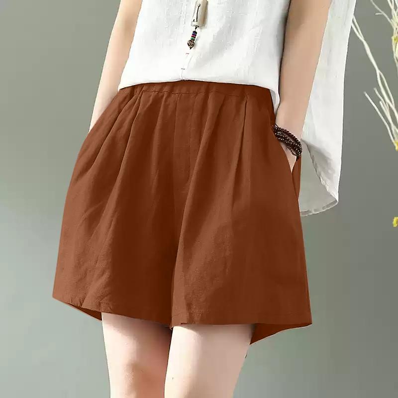 ZANZEA Женские повседневные свободные летние короткие брюки с эластичной резинкой на талии