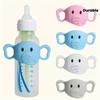 [Cute Elephant Bottle Cover] Cute Little Elephant Design Silicone Anti-Drop Cover|Durable & Stable Feeding Bottle Holder for Breast Pump or Sippy Cups