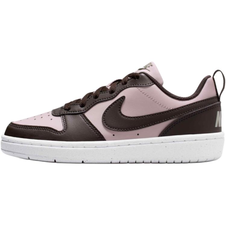 Nike Кроссовки для скейтбординга Court Borough Low Recraft Kids, низкие, черные с розовым, DV5456-601