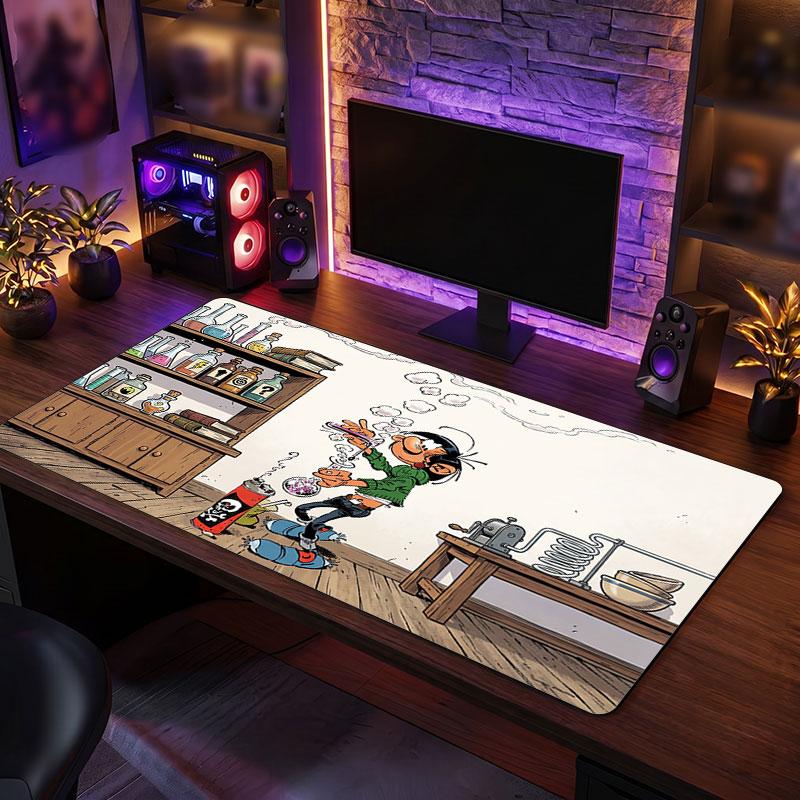 Big Mouse PadGaston Lagaffe Extended Soft Desk Mat Gaming Office Computer Table Decor Mat