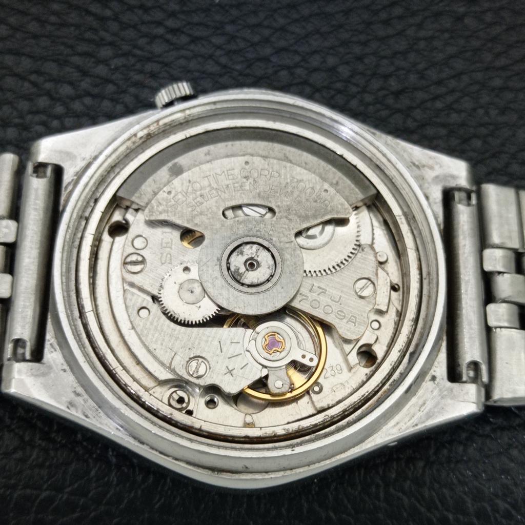 ОРИГИНАЛЬНЫЕ ВИНТАЖНЫЕ МУЖСКИЕ АВТОМАТИЧЕСКИЕ ЧАСЫ SEIKO 5 7009A ЯПОНИЯ ОРИГИНАЛЬНЫЙ ЦИФЕРБЛАТ a707002-1