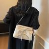Новые однотонные сумки через плечо с декором в виде банта из ПУ  Милые маленькие квадратные сумки  Распродажа Изысканные молодежные женские сумки кросс-боди