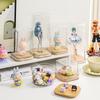 Transparent Labubu Display Box Dust Bamboo and Wood High Transparent Tide Play Moe Grain Bubble Mart Hand Puppet Box Mini Storage Box