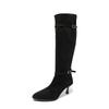 High Heels Women's Long Boots Elegant Pointed Toe Shoes Knee High  Fashion Pumps Boots New Pumps Dress Ladies Boots