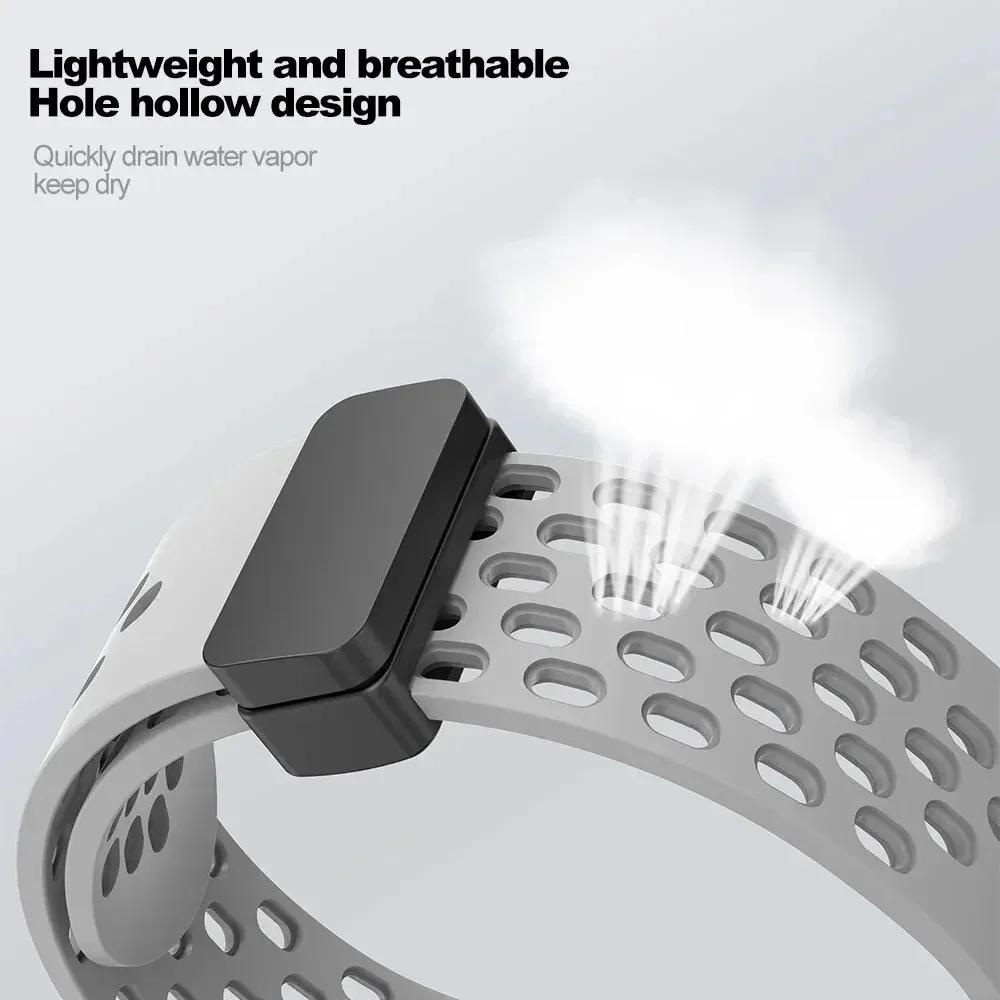 22mm Magnetic Silicone Strap For Amazfit Bip 6 5 5 Unity/GTR 2 3 4 Breathable For Amazfit Stratos/Balance/Pace Sports Wrist Belt