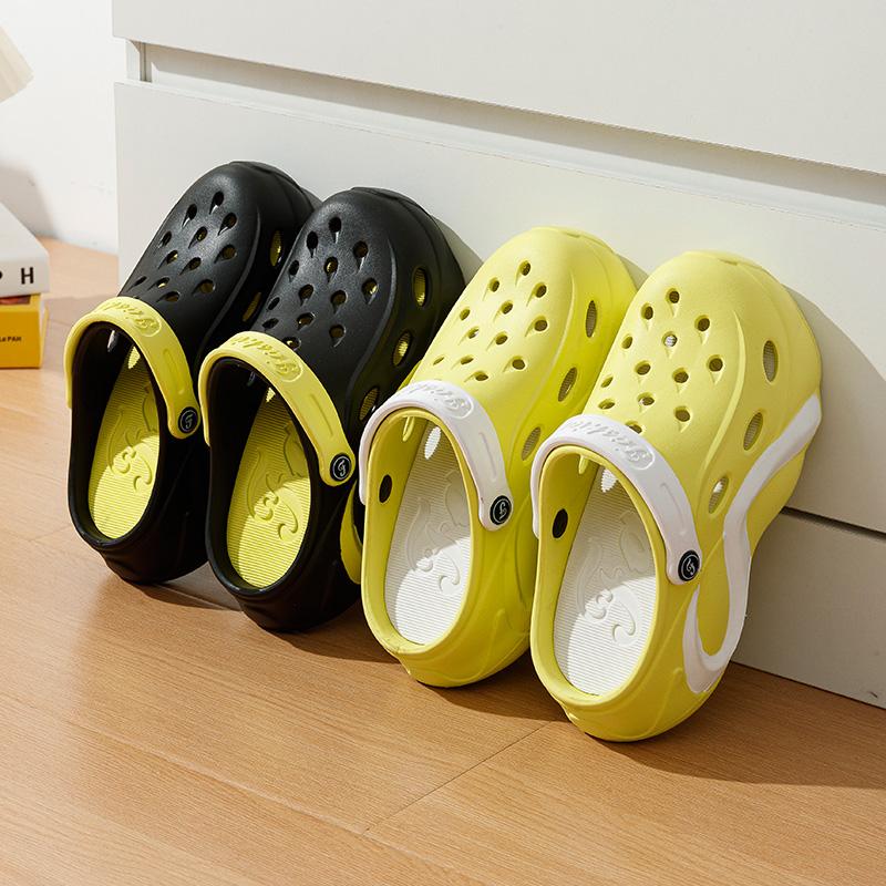 2024 Летние женские тапочки на платформе Сабо Садовая обувь Уличные пляжные сандалии Женская обувь Тапочки на танкетке Для дома и улицы Шлепанцы