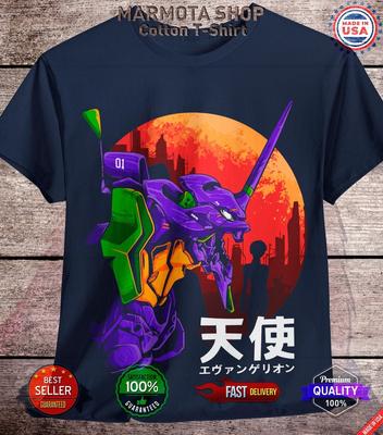 Футболка Neon Genesis Evangelion Ева Единица 01 Японское Аниме Манга Футболка Тройник Отаку