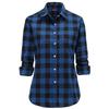 Dioufond Women Plaid Flannel Shirt Long Sleeve Flannel Plaid Tops