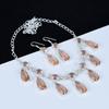 Morganite Necklace Set, Morganite Gemstone Handmade 925 Sterling Silver Morganite Earring Necklace Set For Women Necklace For Gifts Valentine Gifts