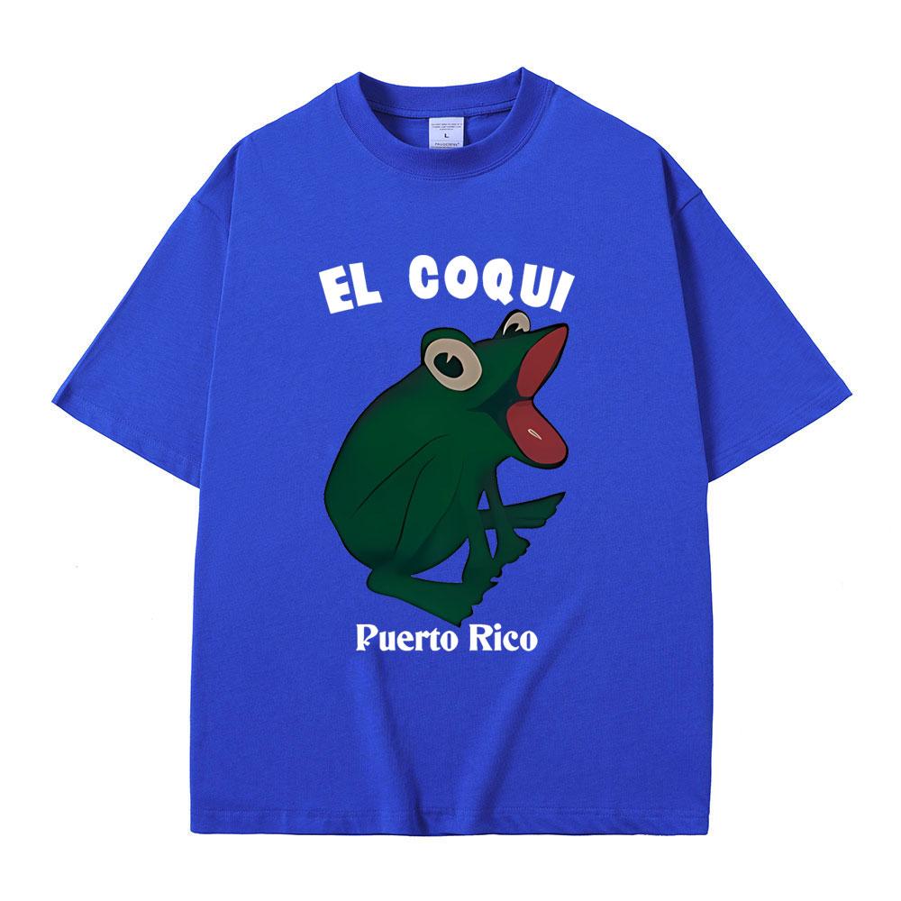 Bad Bunny EL COQUI Frog Same Style Tshirts Debi Tirar Mas Fotos Album Print T Shirt Men Women Hip Hop Summer Oversized Tshirt