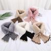 Women'S New Winter Fur Scarf With Women'S Lace Mermaid Warm Neck Cover, Knitted Fur Collar Splicing Scarf