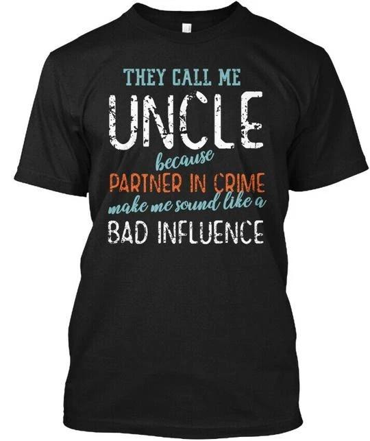 Funny Uncle Partner In Crime T-Shirt Made in the USA Size S to 5XL