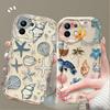 Красочный чехол для телефона с морскими обитателями для iPhone 17 AIR16e 15 14 13 12 11 Pro Max Mini X XR XSMAX 8 Plus 3D Волна ТПУ Задняя крышка