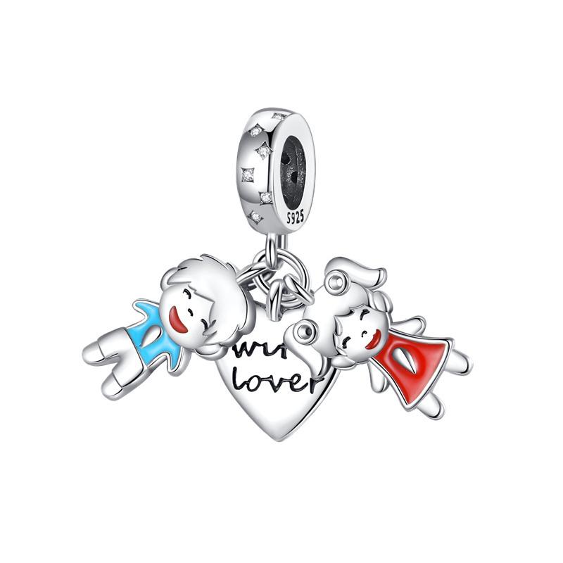 925 Silver Sunflower Butterfly Flower Heart Charm for 3mm DIY Bracelet, Beautifully Beaded DIY Fashion Maker Gifts