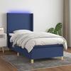 VidaXL Bed Slat Base with Mattress and LEDs, Upholstered Bed, Single Bed, Adult Bedroom Interior Bed, 3138699