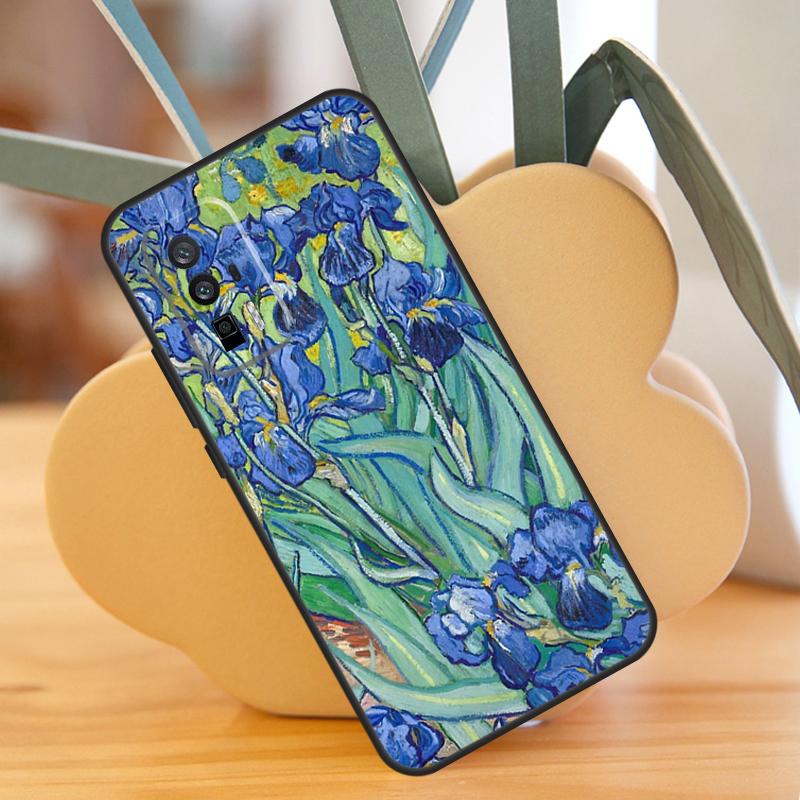 Чехол-картина с ирисами для POCO X3 X6 F6 Pro M6 X5 F3 F5 M5s Xiaomi 13 14 Ultra 12 Lite 11T 12T 13T Pro