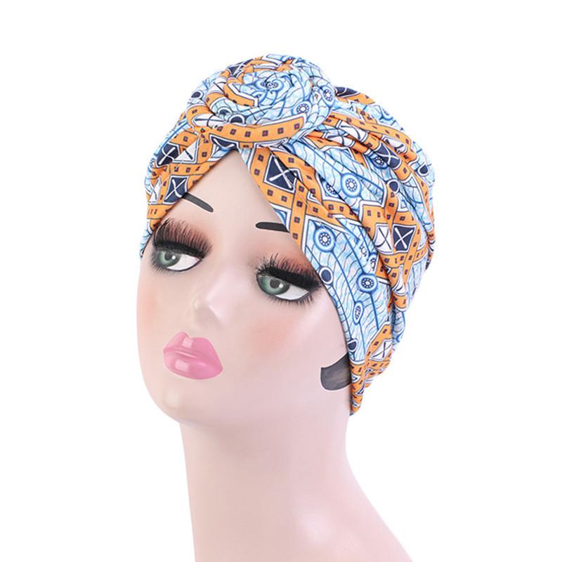Модная шляпа African Wind Baotou Cap Vortex Knotted Turban Hat Chemo Cap Muslim Hat