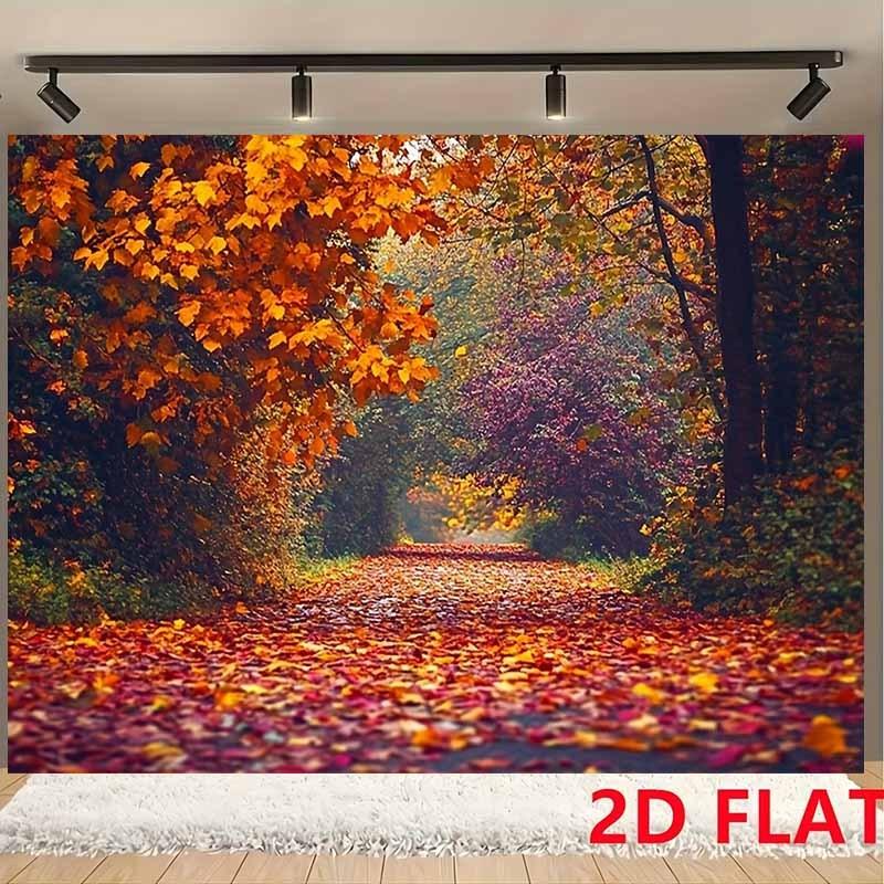 Fall maple leaf pumpkin Thanksgiving background banner for party flags, live streaming decorations, photo props, posters