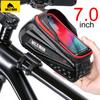 WILD MAN New Rainproof Bike Bag Bicycle Front Cell Phone Holder with Touchscreen Top Tube Cycling Reflective MTB