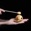 Portable Boxwood Percussion Meditation Instrument: Mini Wooden Fish Carving, Perfect As a Gift or Decorative Ornament.