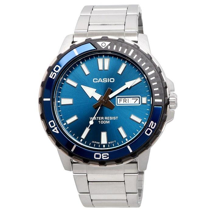 [Casio] Стандартные мужские кварцевые часы 100 м водозащита MTD-125D-2A1V Синий