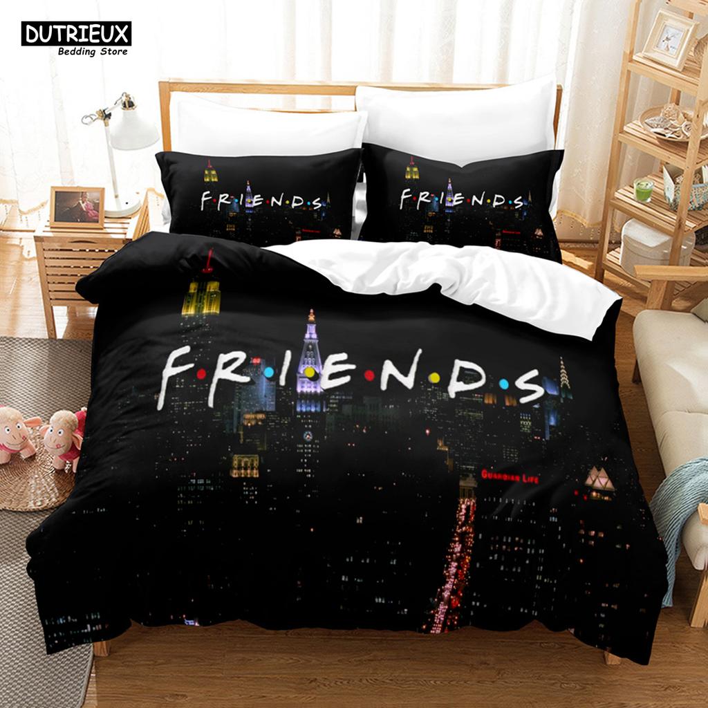 Новые друзья комплекты пододеяльник с наволочкой Twin Full Queen King Double Single Size пододеяльник для женщин взрослых подростков комплект постельного белья